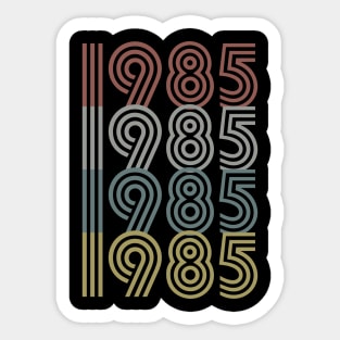 1985 Birth Year Retro Style Sticker